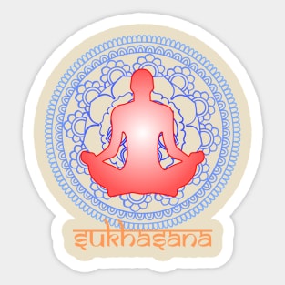 International Yoga Day Sukhasana Sticker